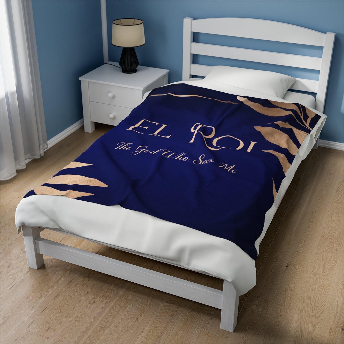 El Roi (Sapphire) Velveteen Plush Blanket