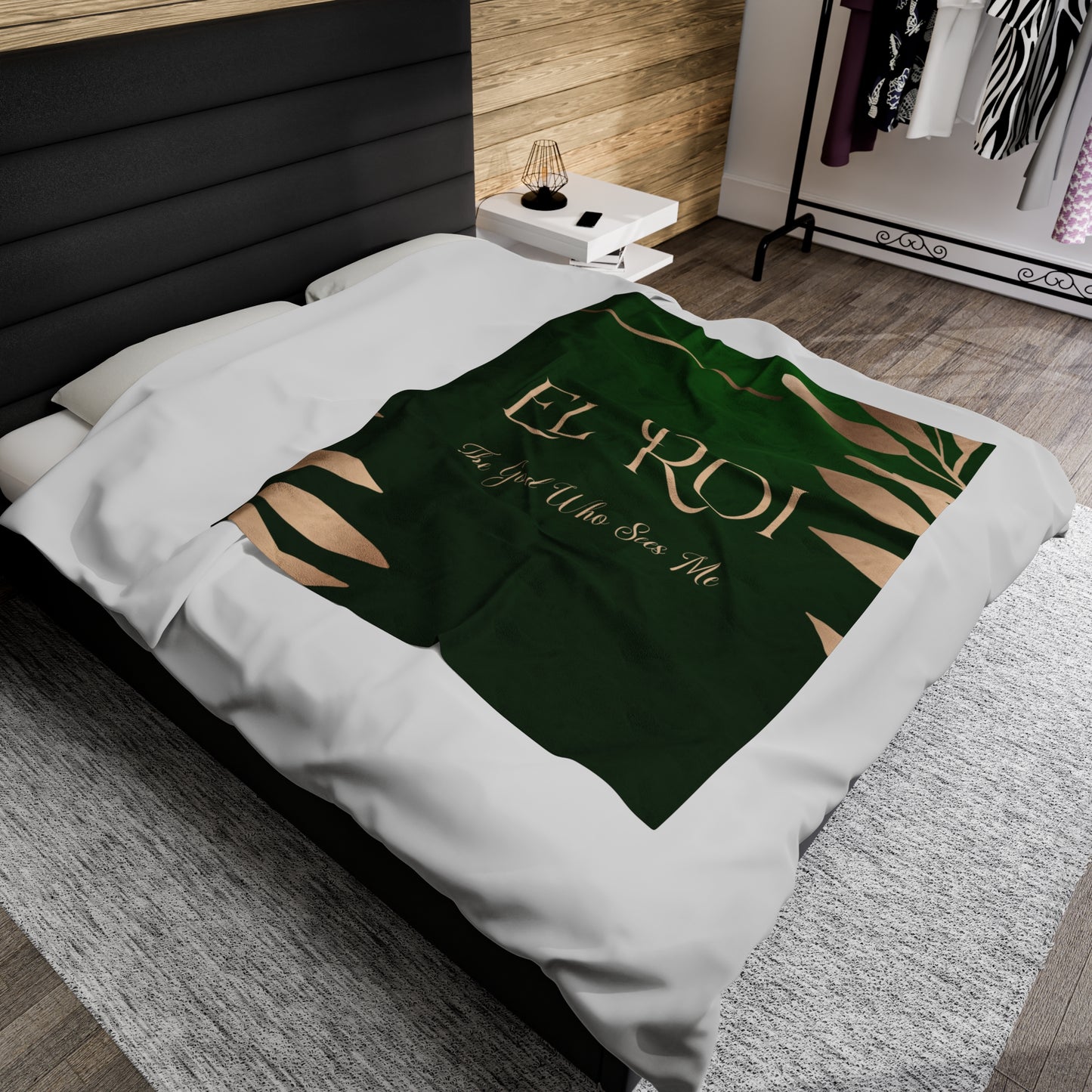 El Roi (Emerald) Velveteen Plush Blanket
