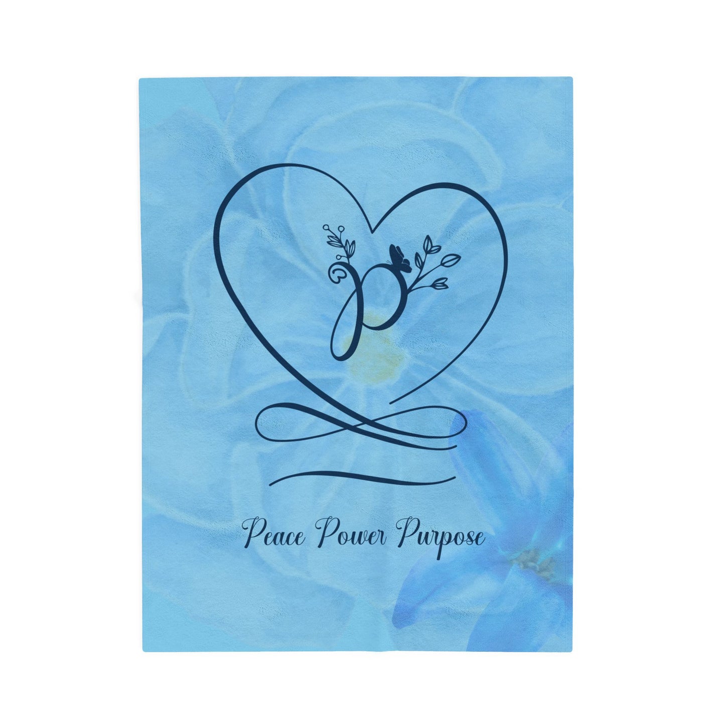 Peace Velveteen Plush Blanket