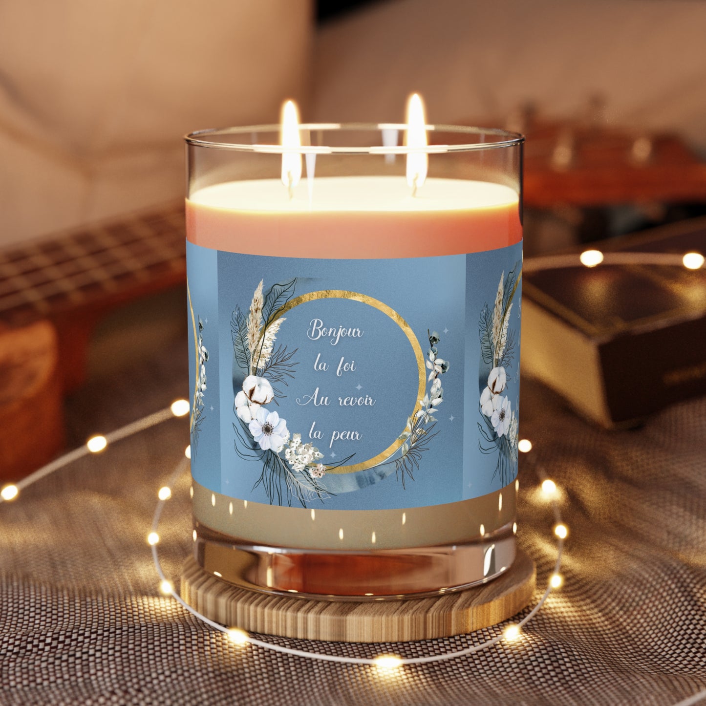 Bonjour la foi Scented Candle - Full Glass, 11oz