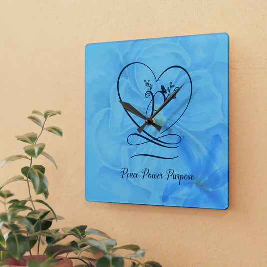 Peace Acrylic Wall Clock -