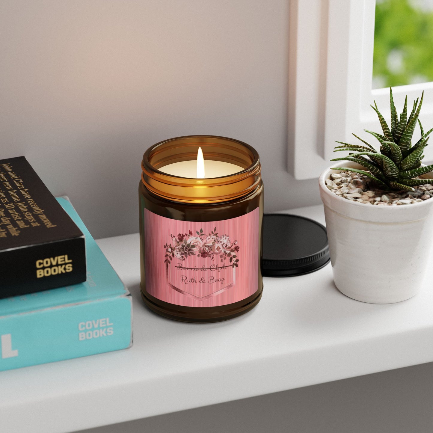 Ruth & Boaz Soy Candle (Multi-Size, Amber Jar)