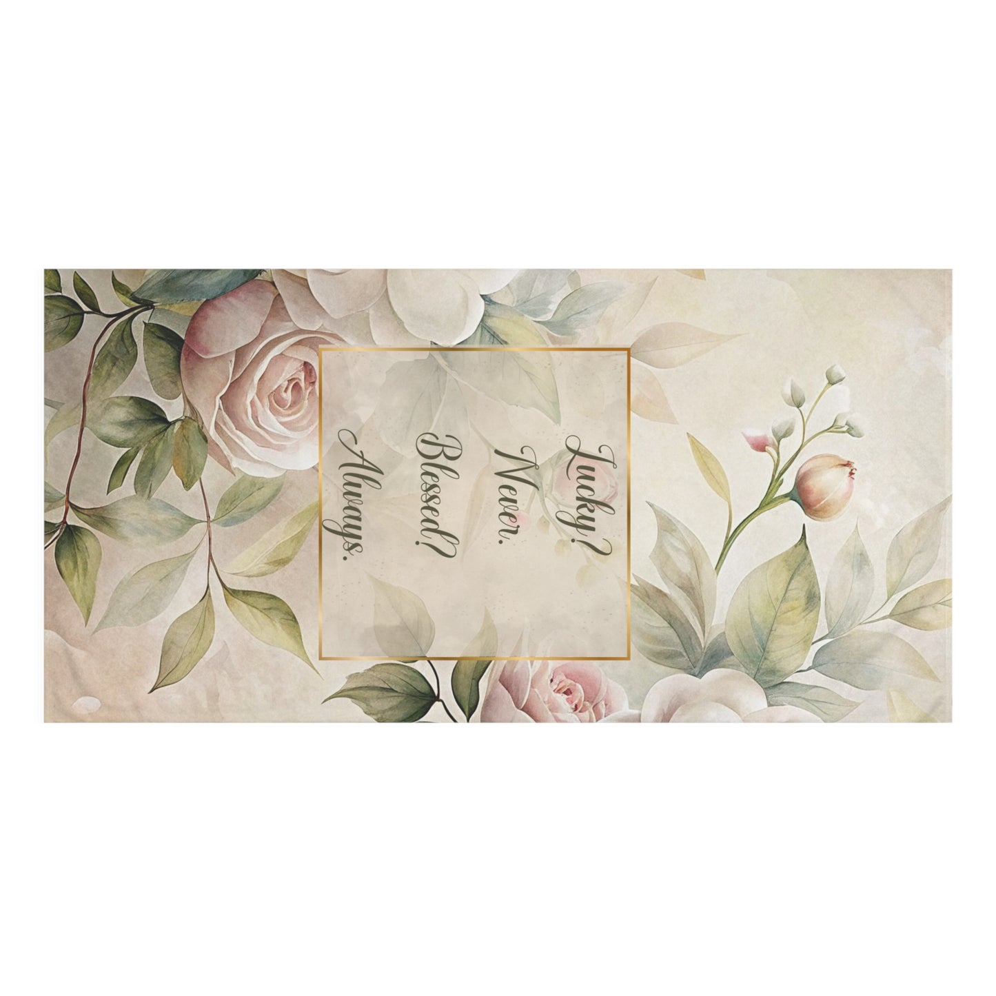 Lucky? Never - Blessed? Always Mink-Cotton Towel