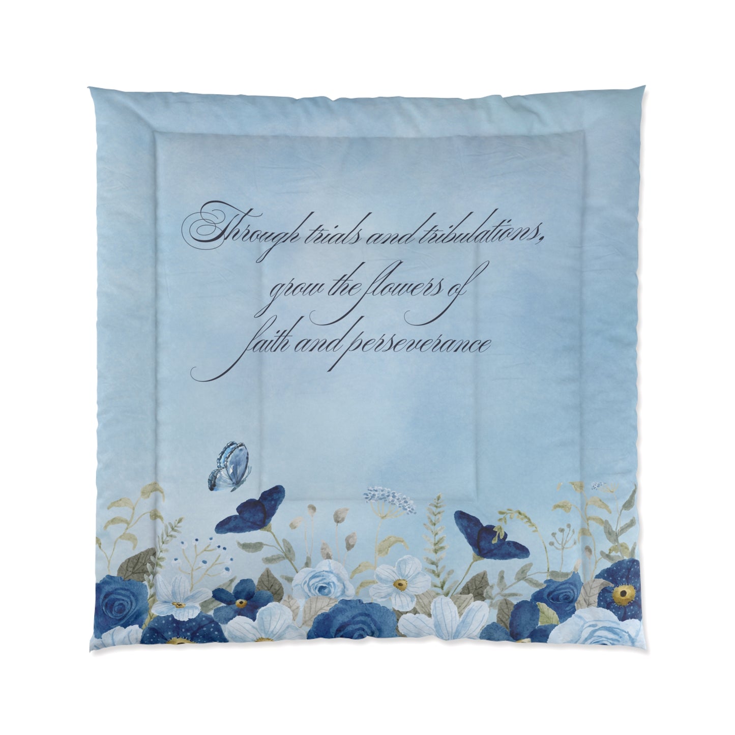 Flowers of Faith Comforter