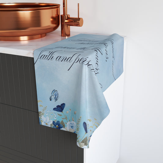 Flowers of Faith Hand Towel