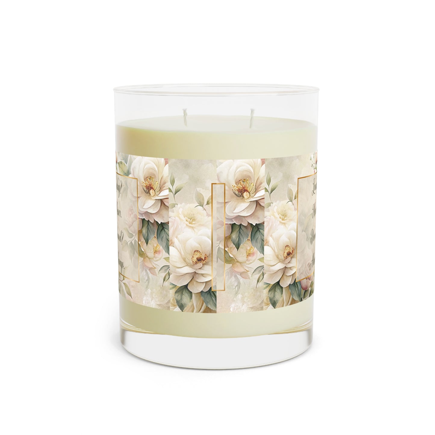 Lucky? Never. Blessed? Always. Scented Candle - Full Glass, 11oz