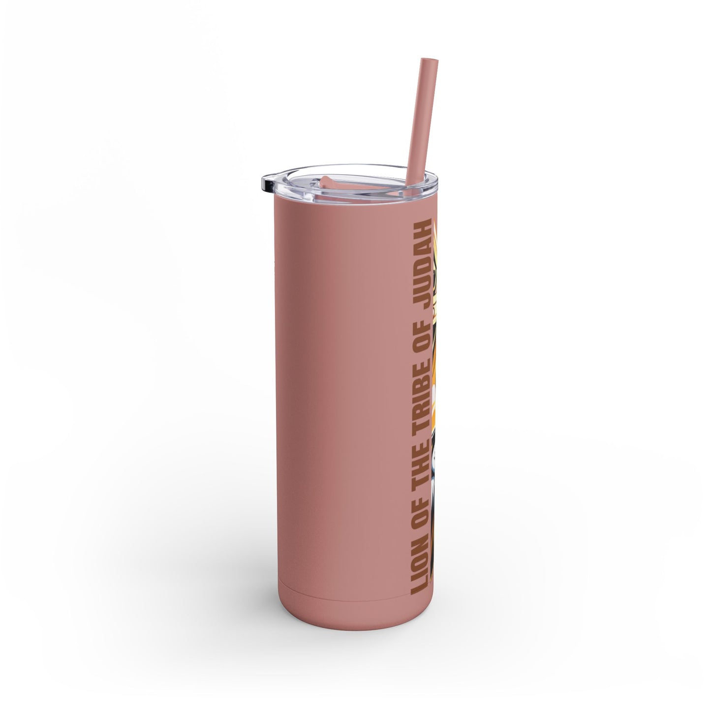 Lion of the Tribe of Judah (Brown Print) Maars Maker Skinny Matte Tumbler, 20oz