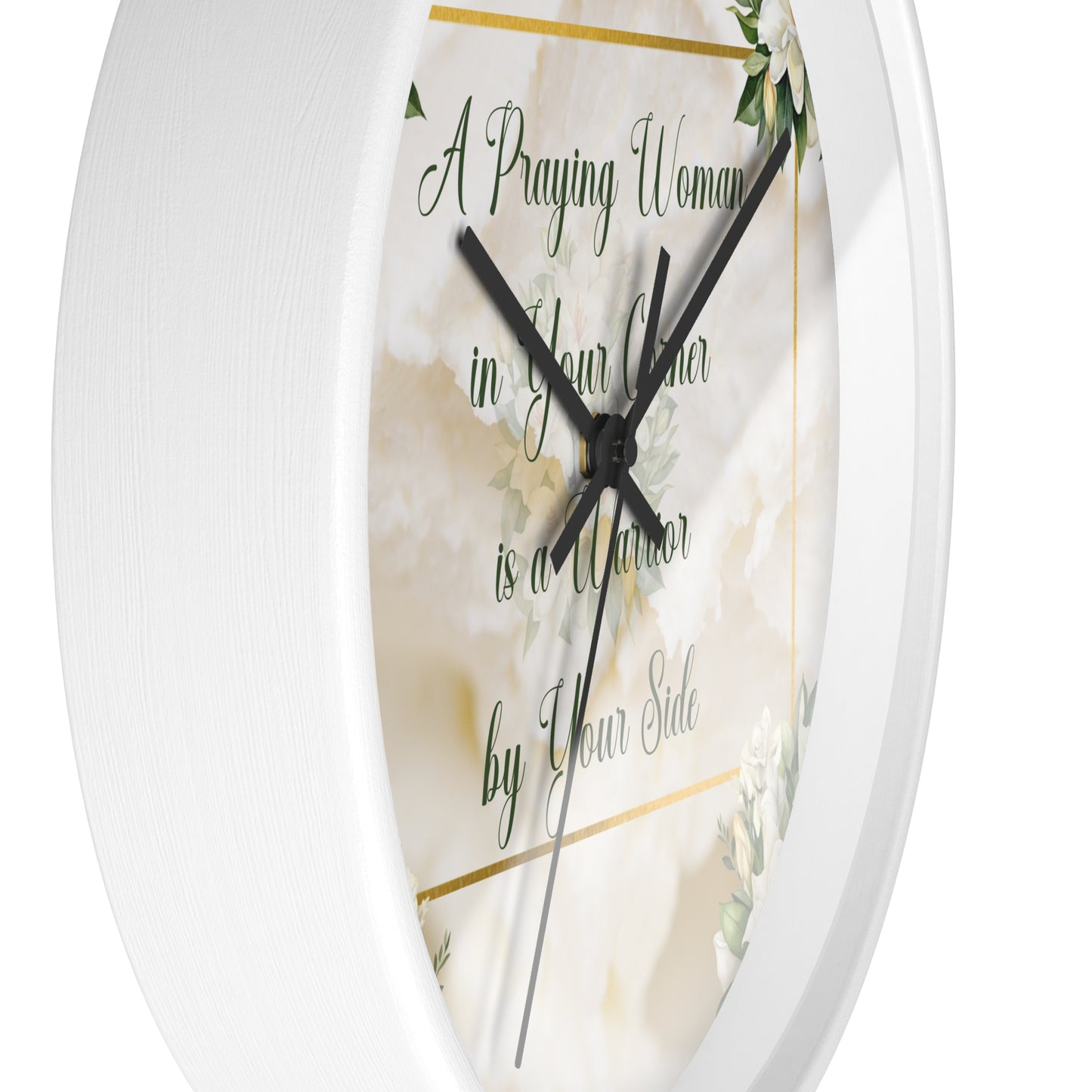 A Praying Woman (Cream) Wall Clock