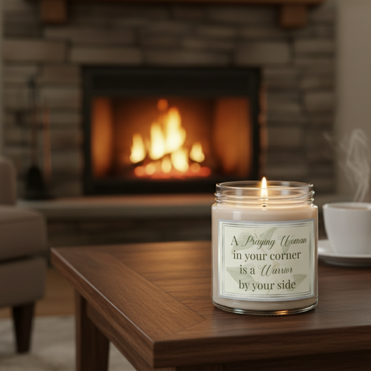 A Praying Woman Scented Soy Candle, 9oz