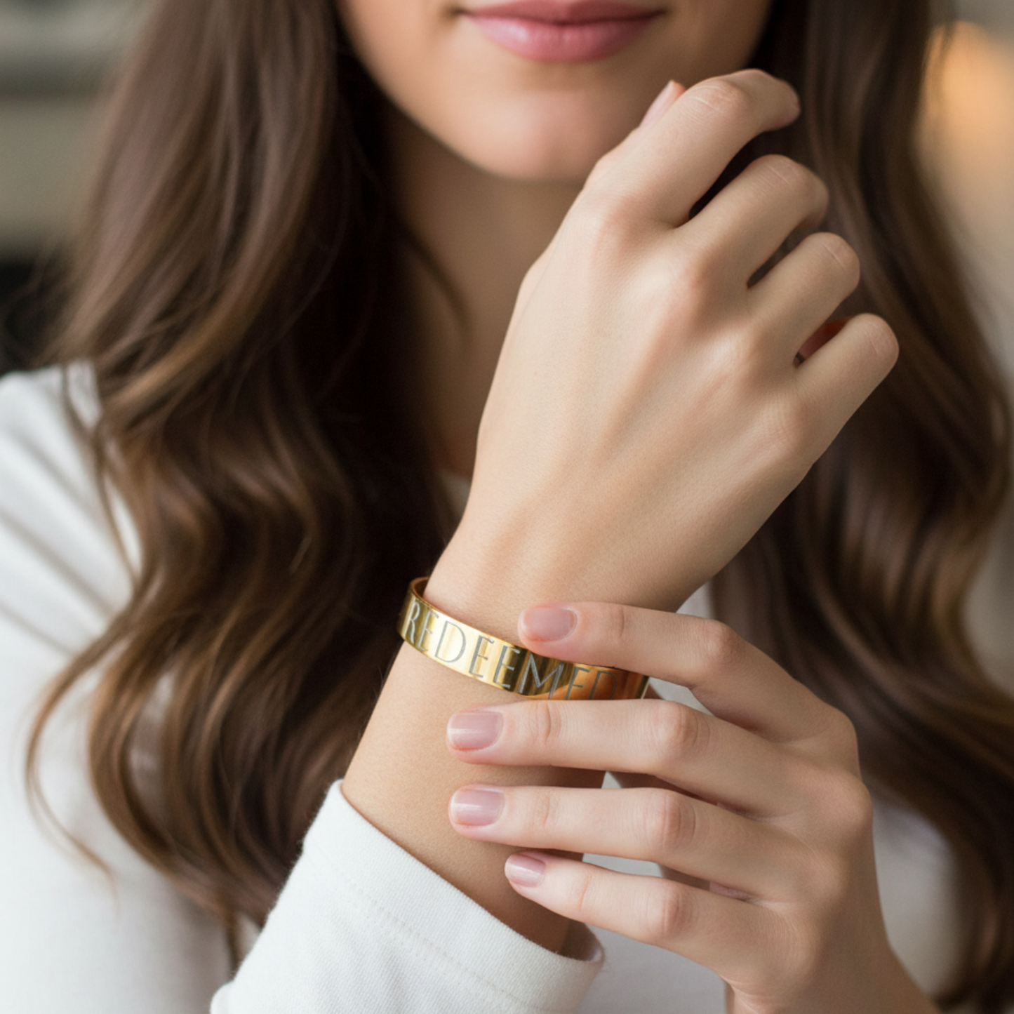 Redeemed Cuff Bracelet (Engraved)