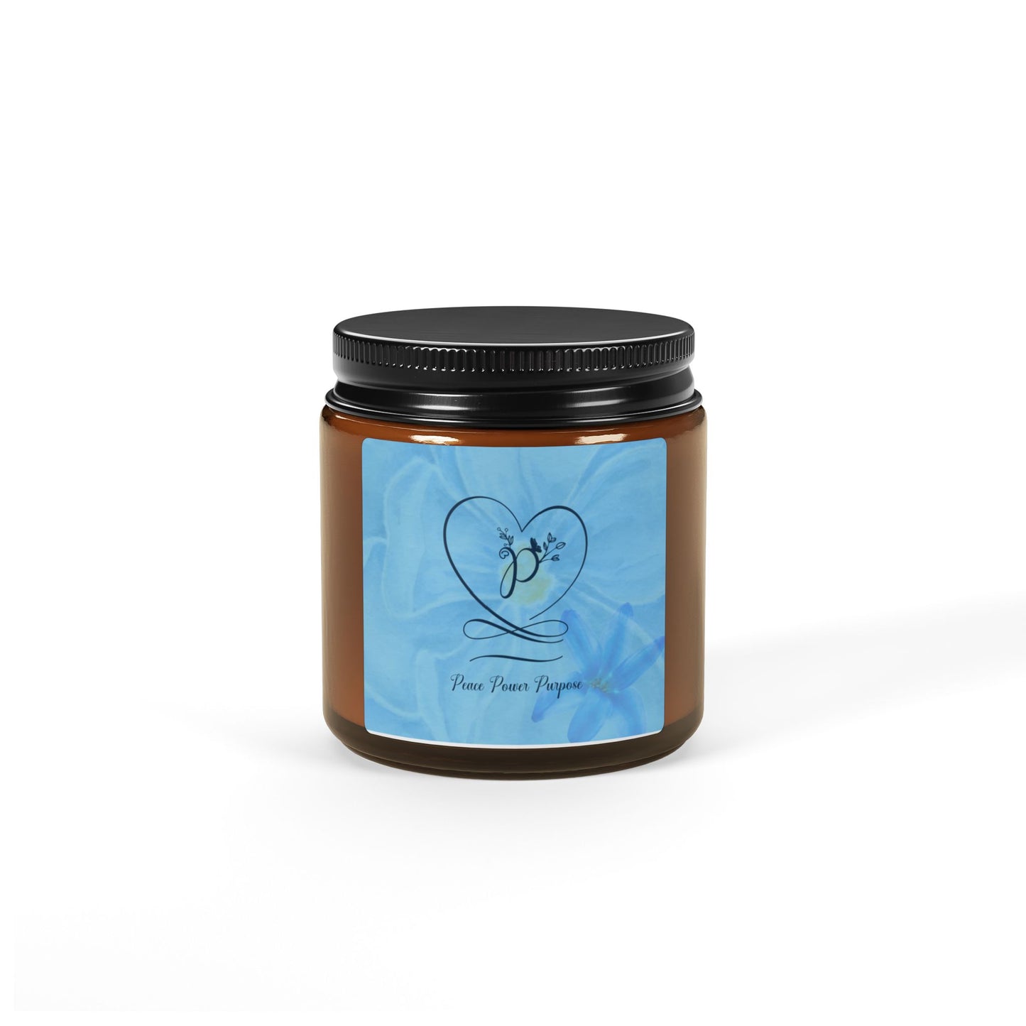 Peace Soy Candle (Multi-Size, Amber Jar)