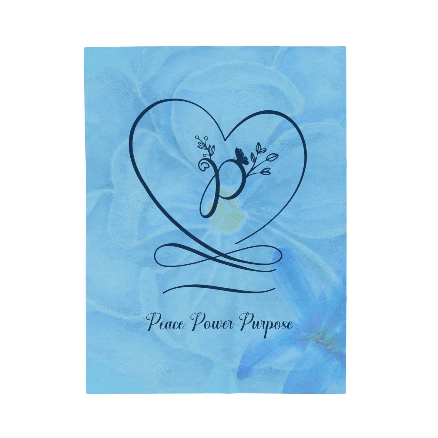 Peace Velveteen Plush Blanket