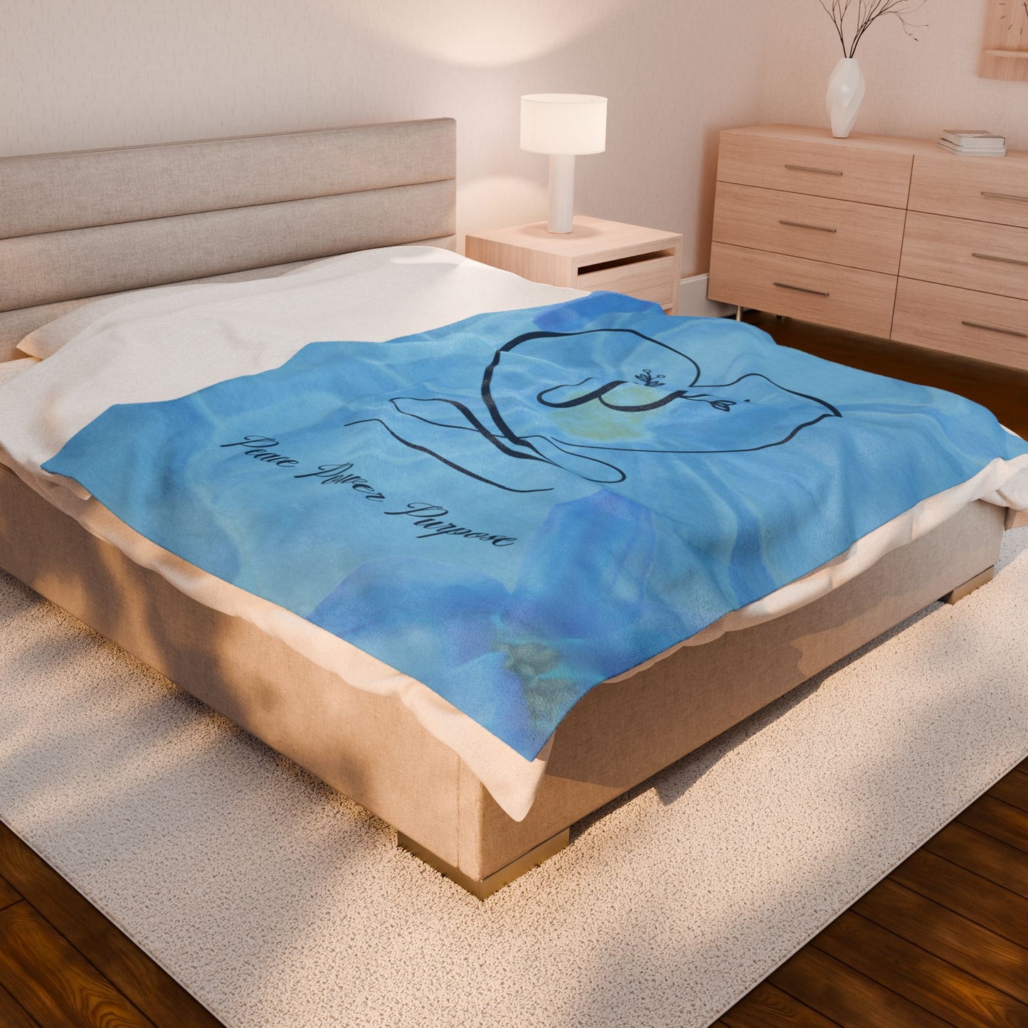 Peace Velveteen Plush Blanket