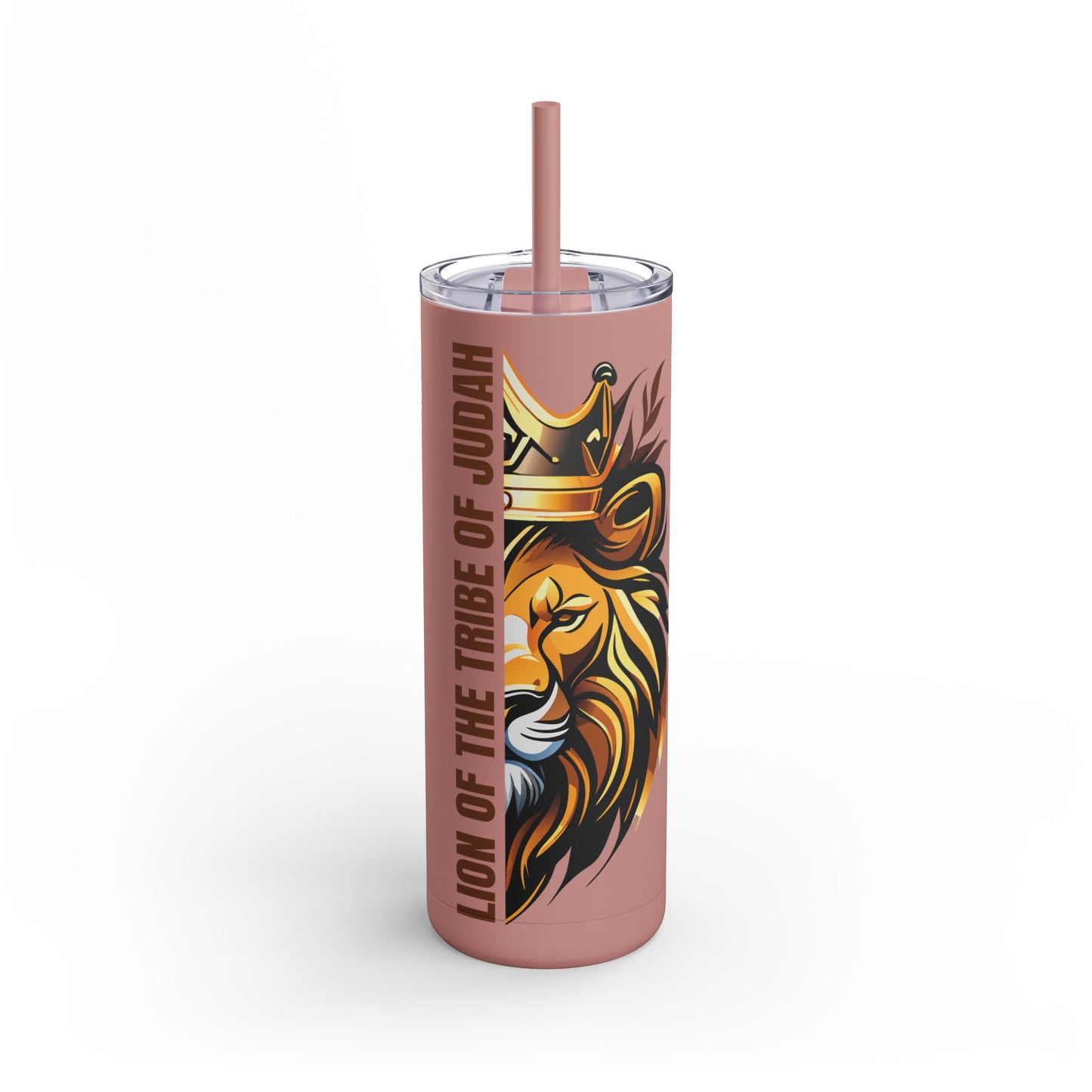 Lion of the Tribe of Judah (Brown Print) Maars Maker Skinny Matte Tumbler, 20oz