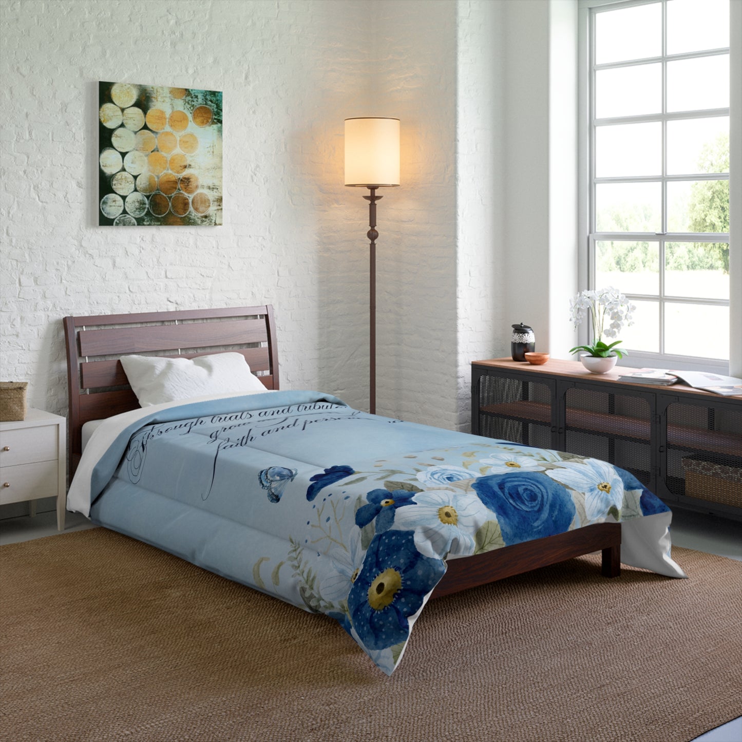 Flowers of Faith Comforter