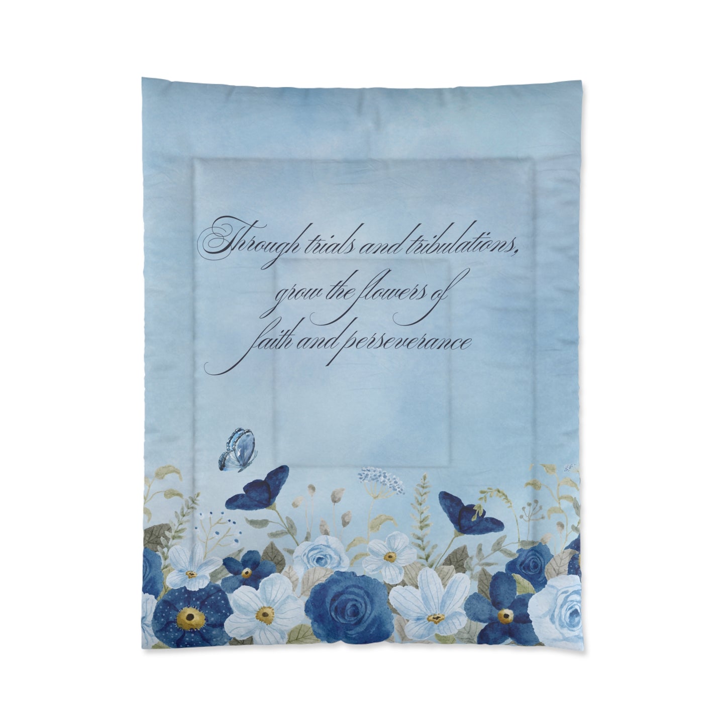 Flowers of Faith Comforter