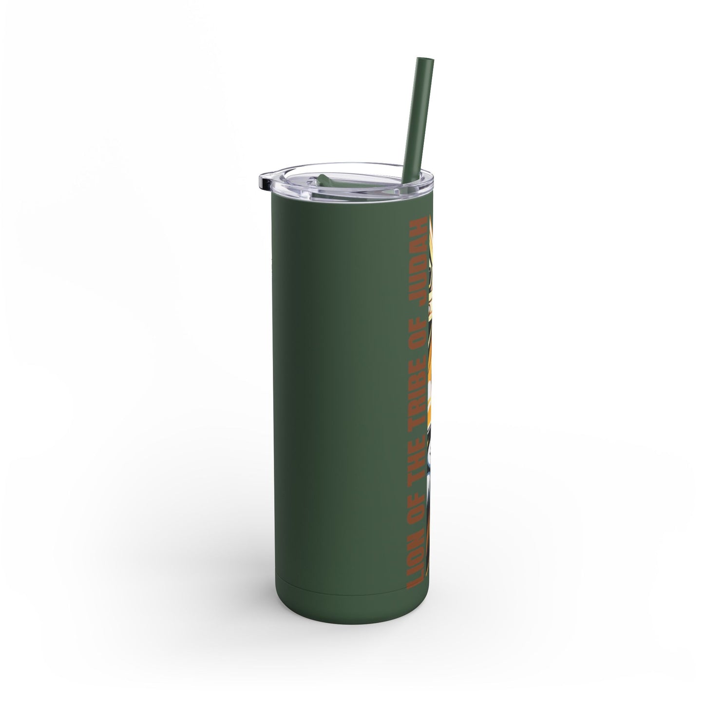 Lion of the Tribe of Judah (Brown Print) Maars Maker Skinny Matte Tumbler, 20oz