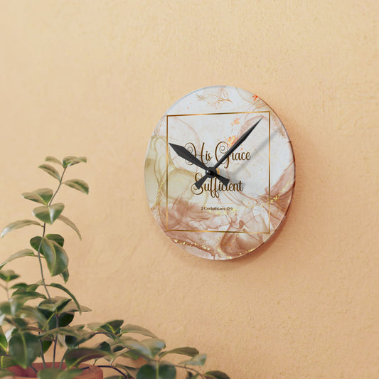 His Grace  Acrylic Wall Clock