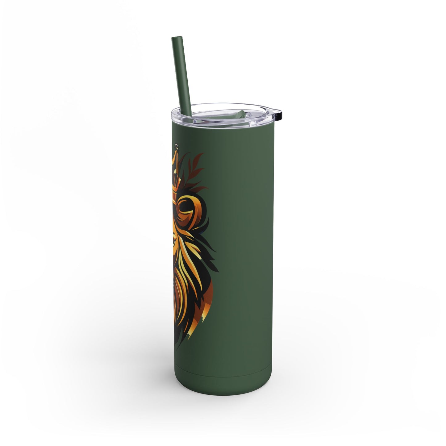 Lion of the Tribe of Judah (Brown Print) Maars Maker Skinny Matte Tumbler, 20oz