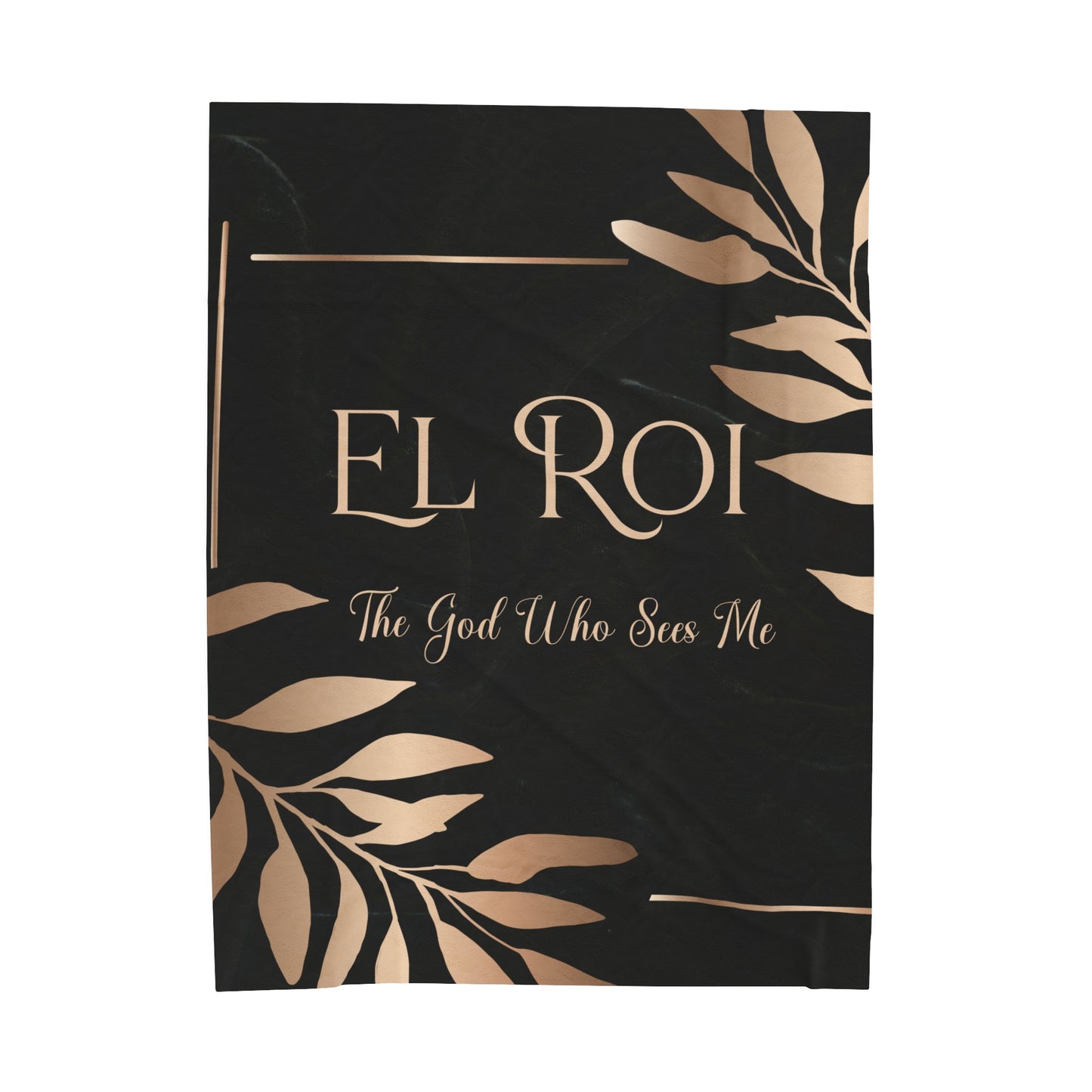 El Roi (Onyx) Velveteen Plush Blanket