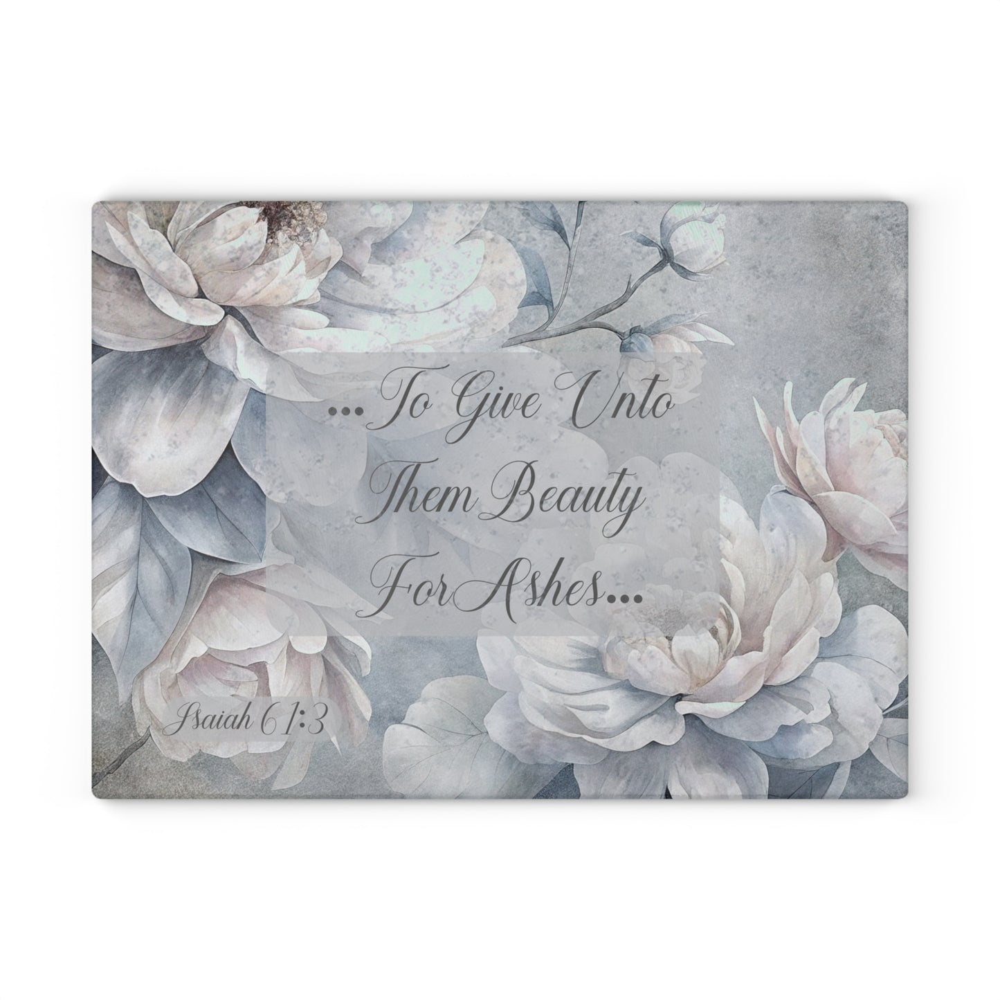 Beauty for Ashes Glass Cutting Board