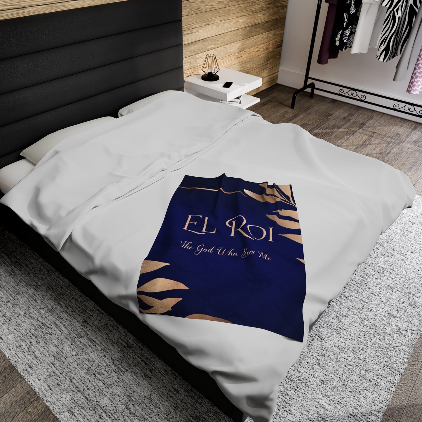 El Roi (Sapphire) Velveteen Plush Blanket