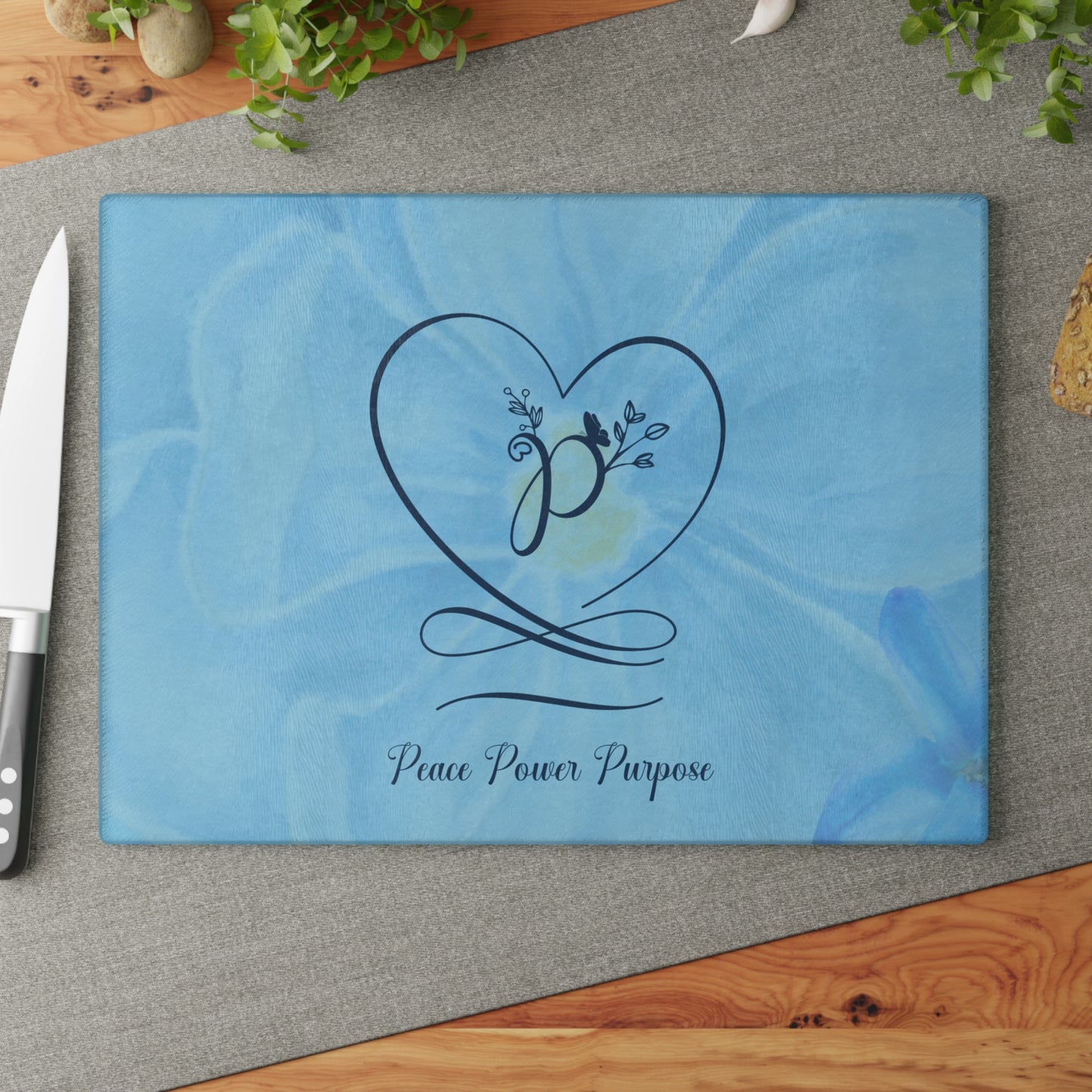 Peace Glass Cutting Board