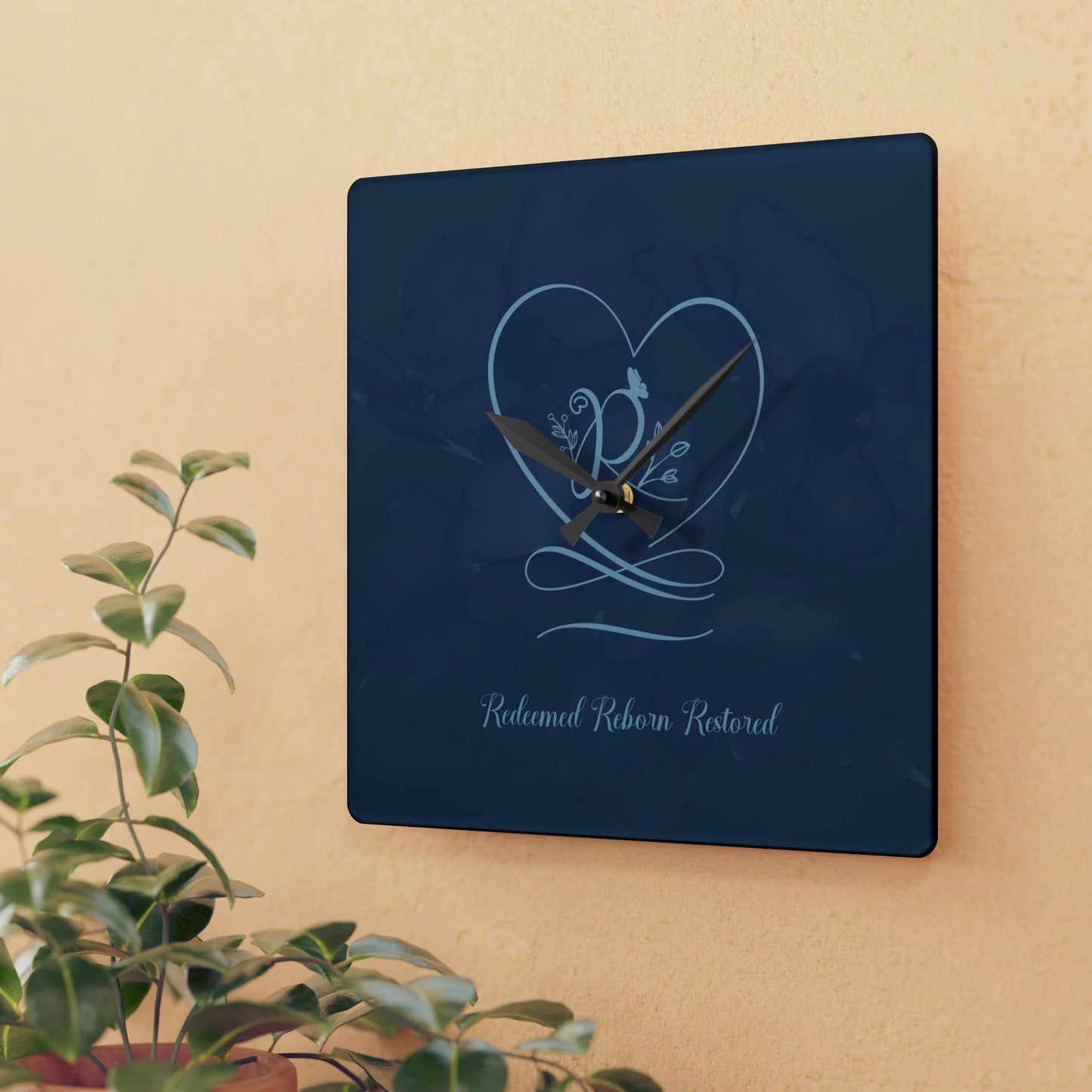 Redeemed Acrylic Wall Clock -