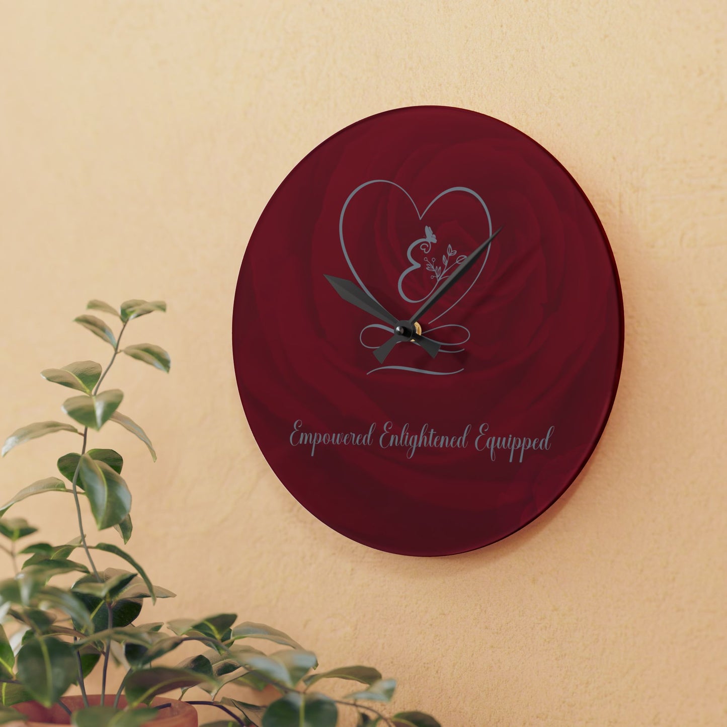 Empowered Acrylic Wall Clock -