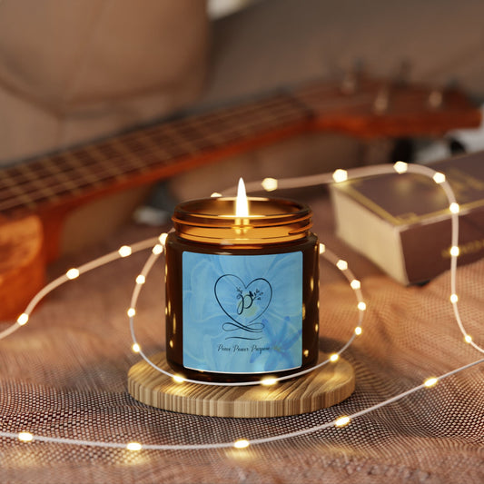 Peace Soy Candle (Multi-Size, Amber Jar)