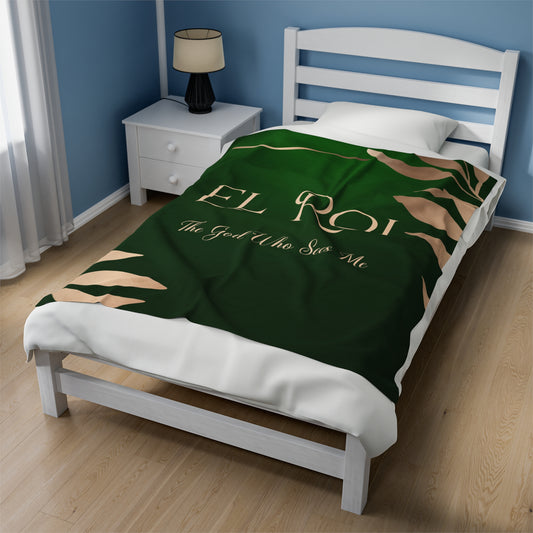 El Roi (Emerald) Velveteen Plush Blanket