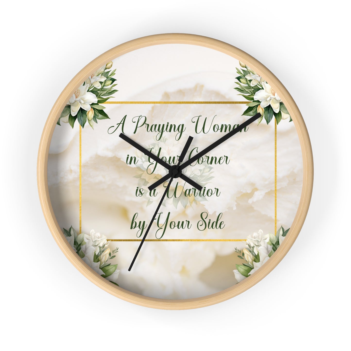 A Praying Woman (Cream) Wall Clock