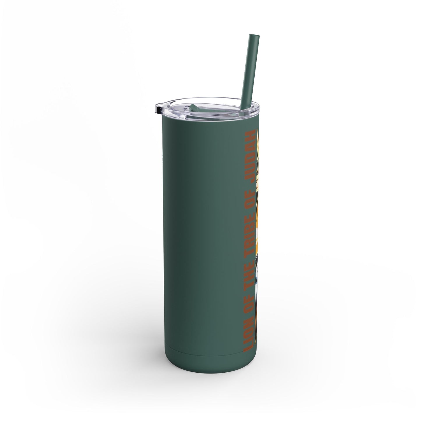 Lion of the Tribe of Judah (Brown Print) Maars Maker Skinny Matte Tumbler, 20oz