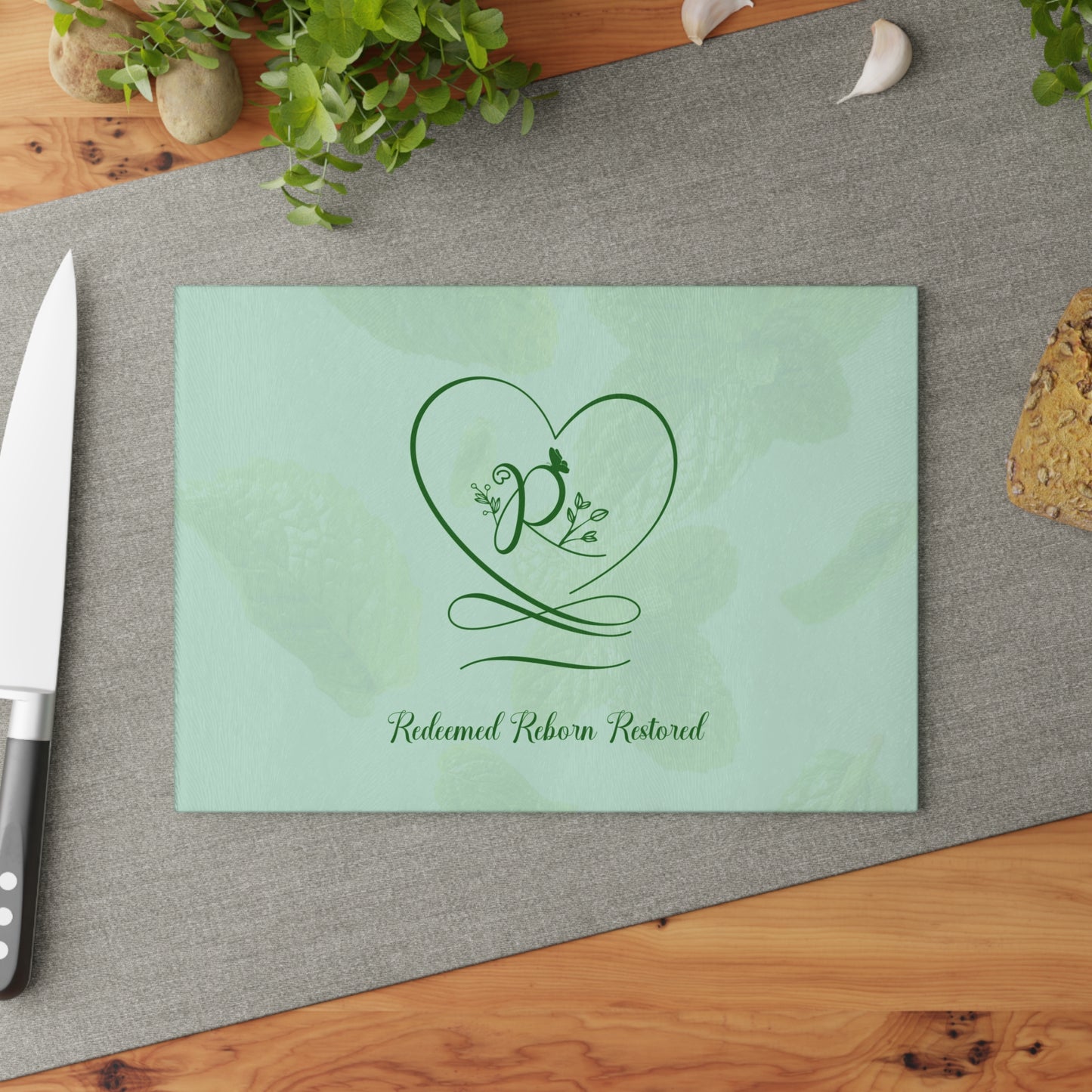 Redeemed 2 Glass Cutting Board