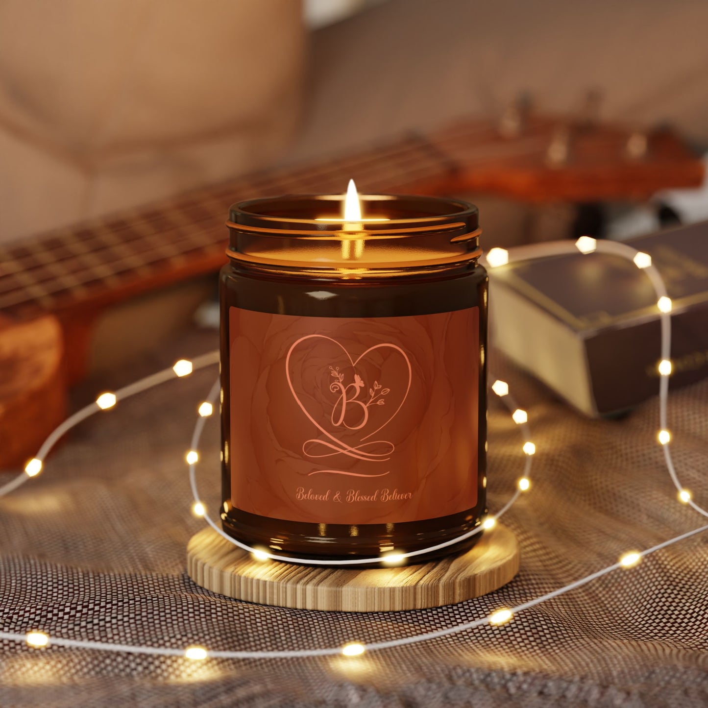 Beloved 2 Scented Soy Candle (Multi-Size, Amber Jar)