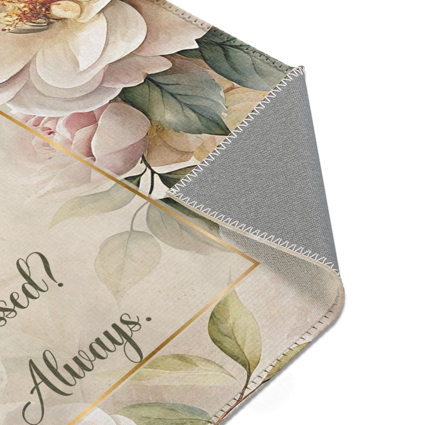 Lucky? Never - Blessed? Always Area Rugs
