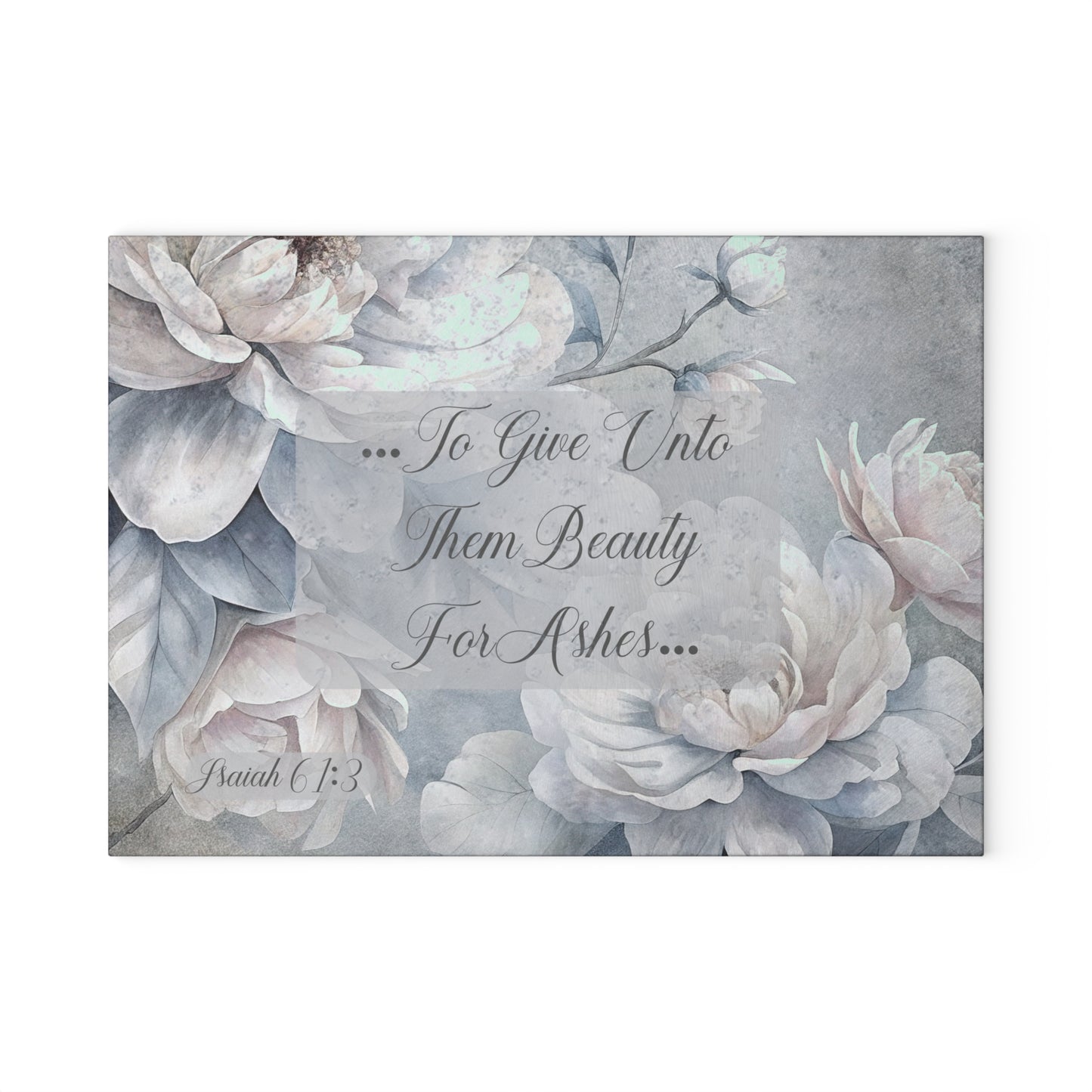 Beauty for Ashes Glass Cutting Board