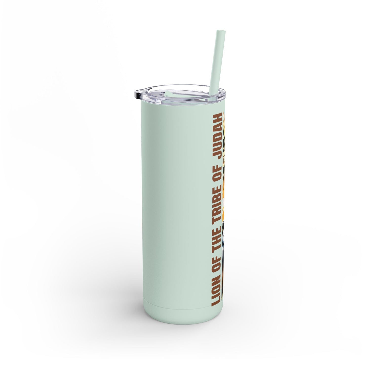 Lion of the Tribe of Judah (Brown Print) Maars Maker Skinny Matte Tumbler, 20oz