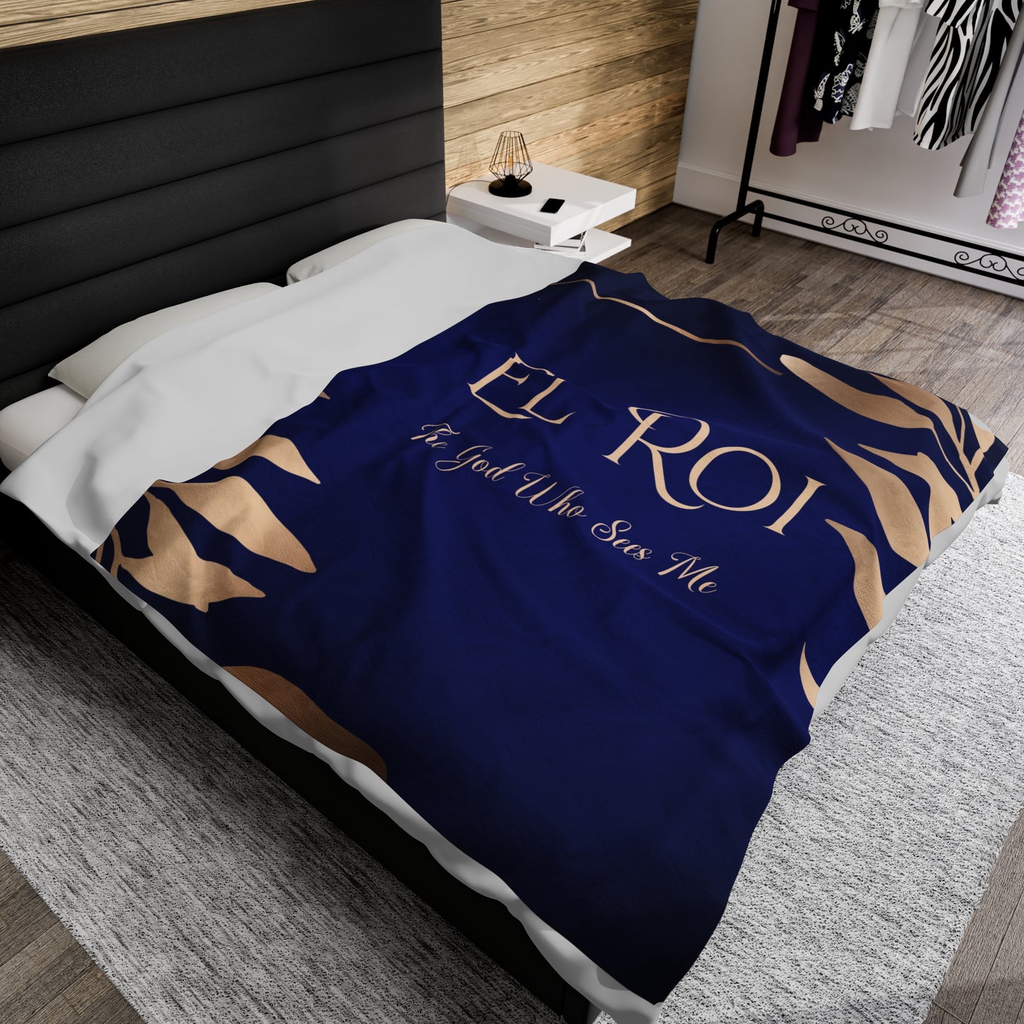 El Roi (Sapphire) Velveteen Plush Blanket