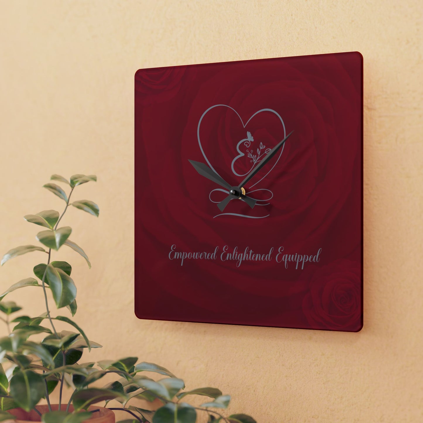 Empowered Acrylic Wall Clock -