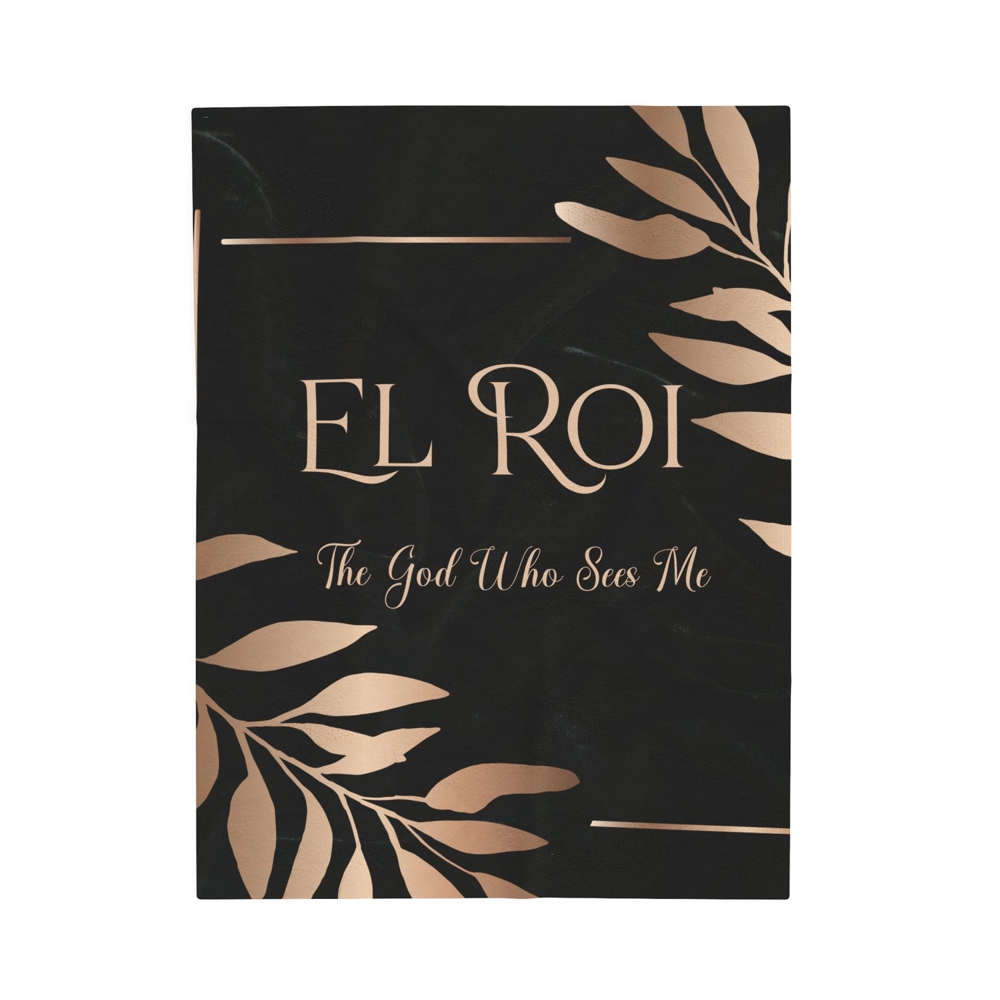 El Roi (Onyx) Velveteen Plush Blanket