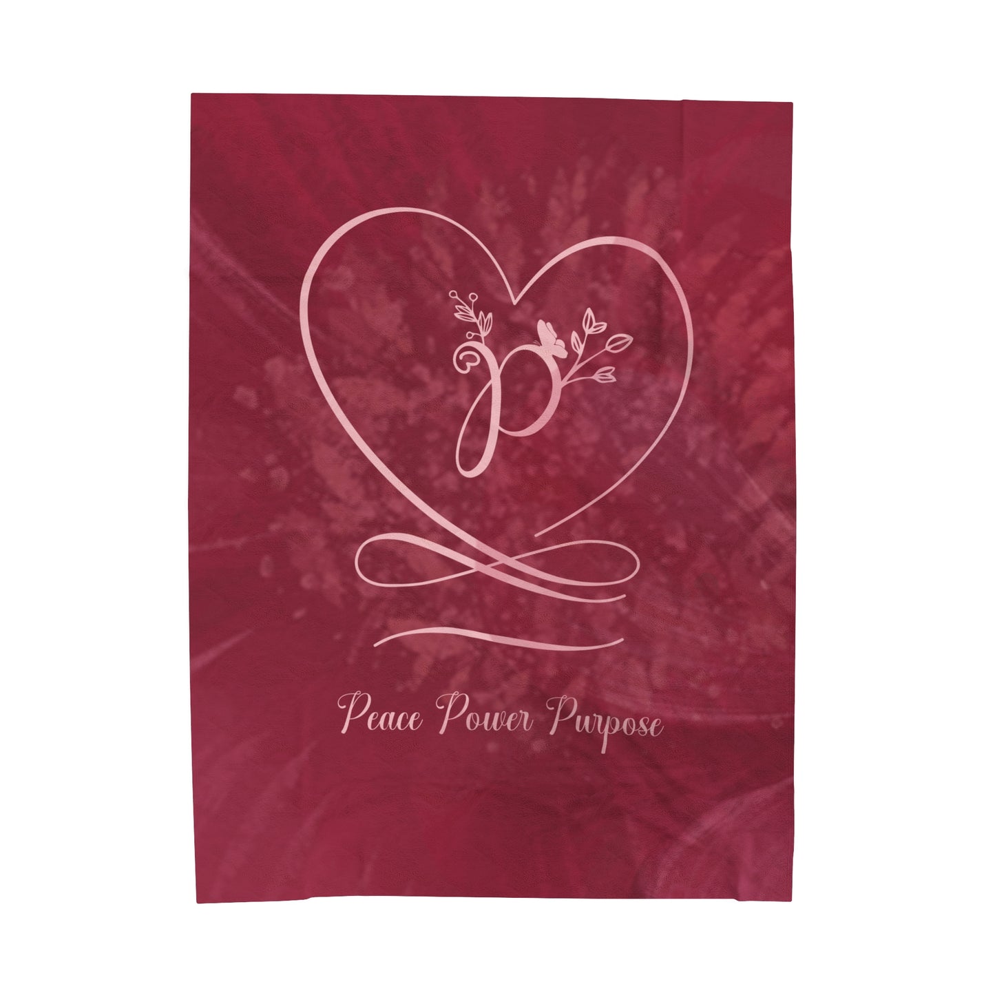 Peace 2 Velveteen Plush Blanket