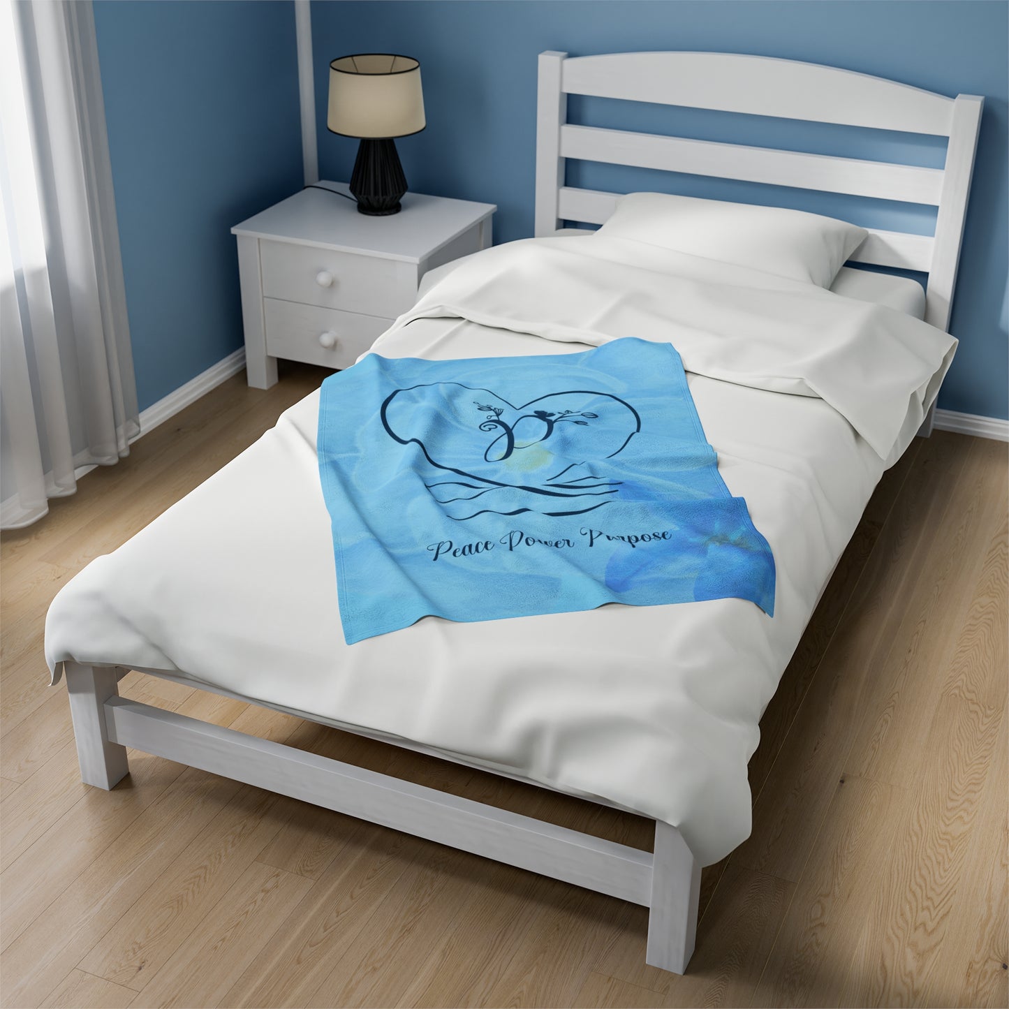 Peace Velveteen Plush Blanket