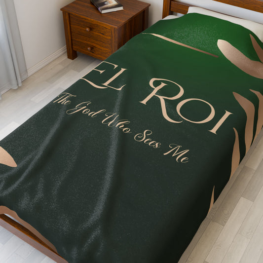 El Roi (Emerald) Velveteen Plush Blanket