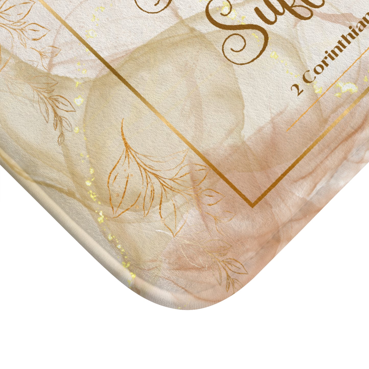 His Grace (Beige/Gold) Bath Mat