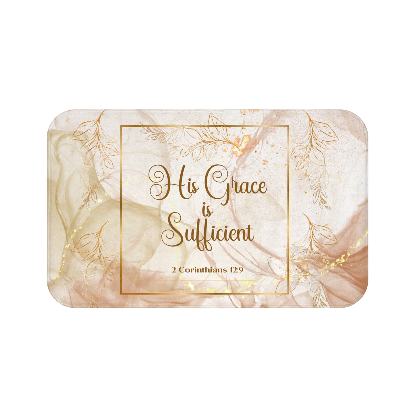 His Grace (Beige/Gold) Bath Mat