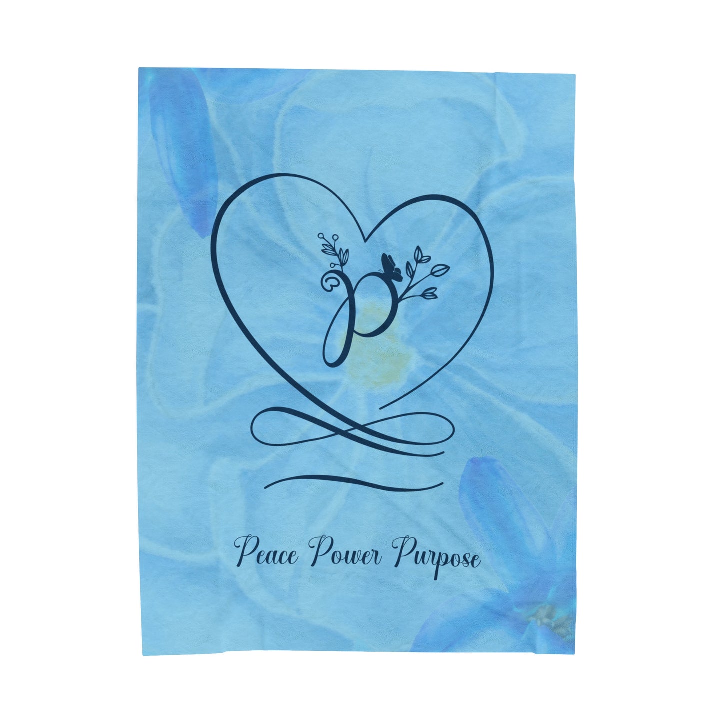 Peace Velveteen Plush Blanket
