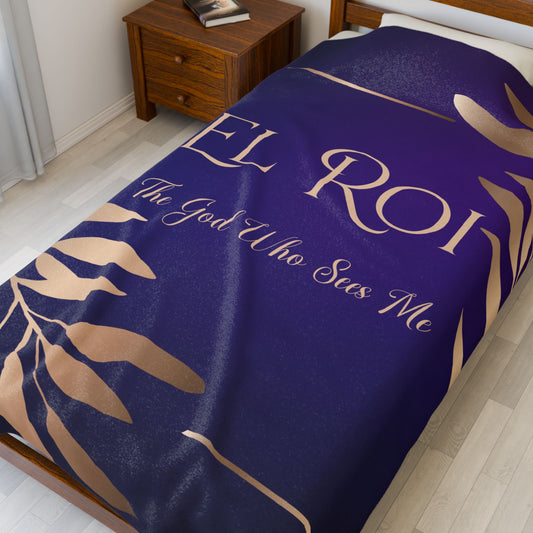 El Roi (Amethyst) Velveteen Plush Blanket