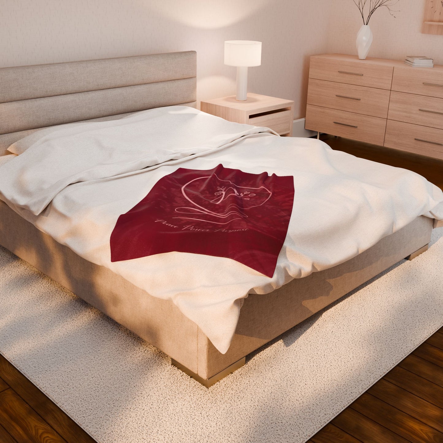Peace 2 Velveteen Plush Blanket