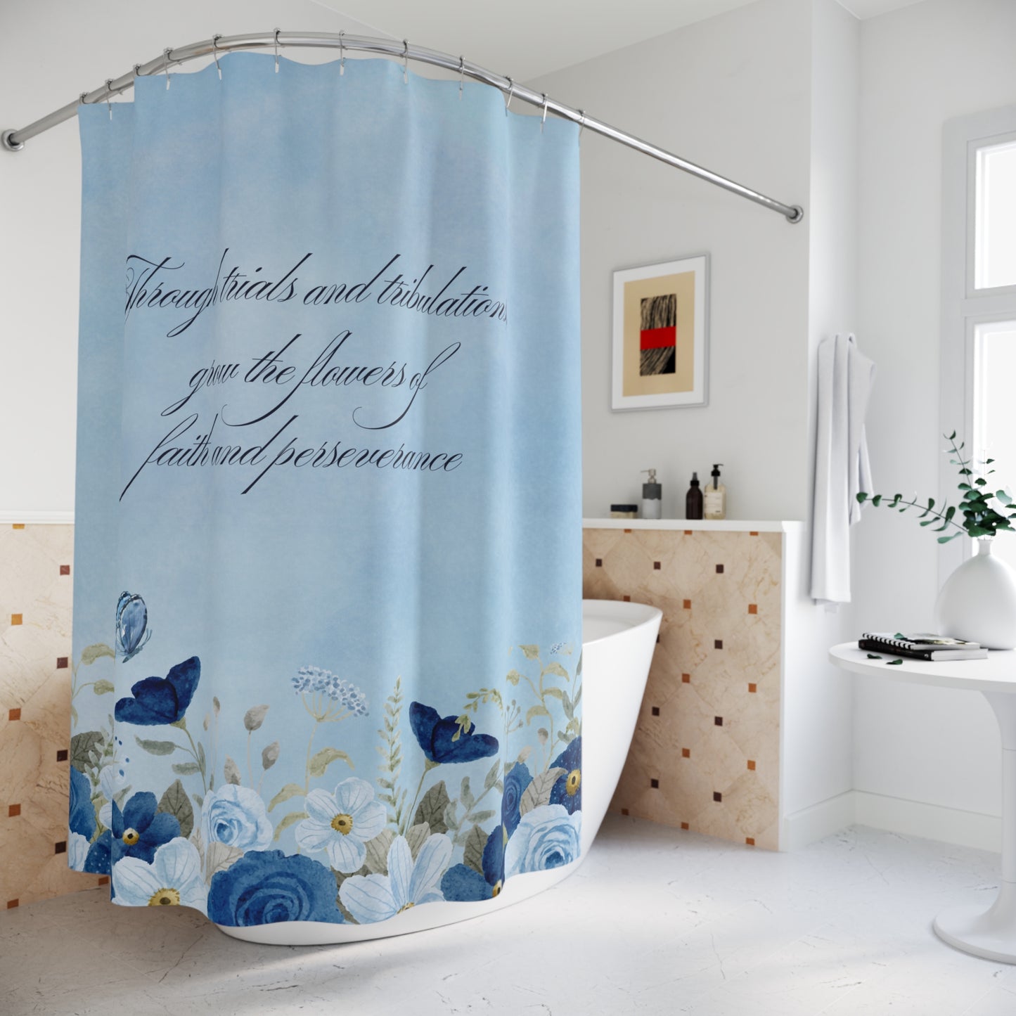 Flowers of Faith Shower Curtains